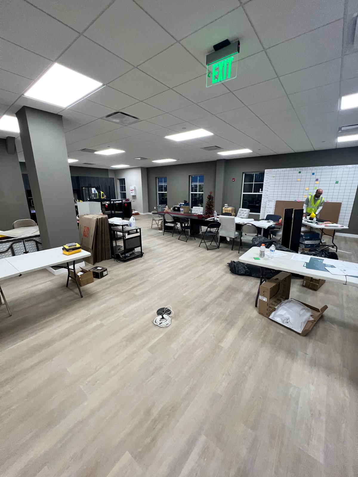 Commercial office suite before and after interior repaint